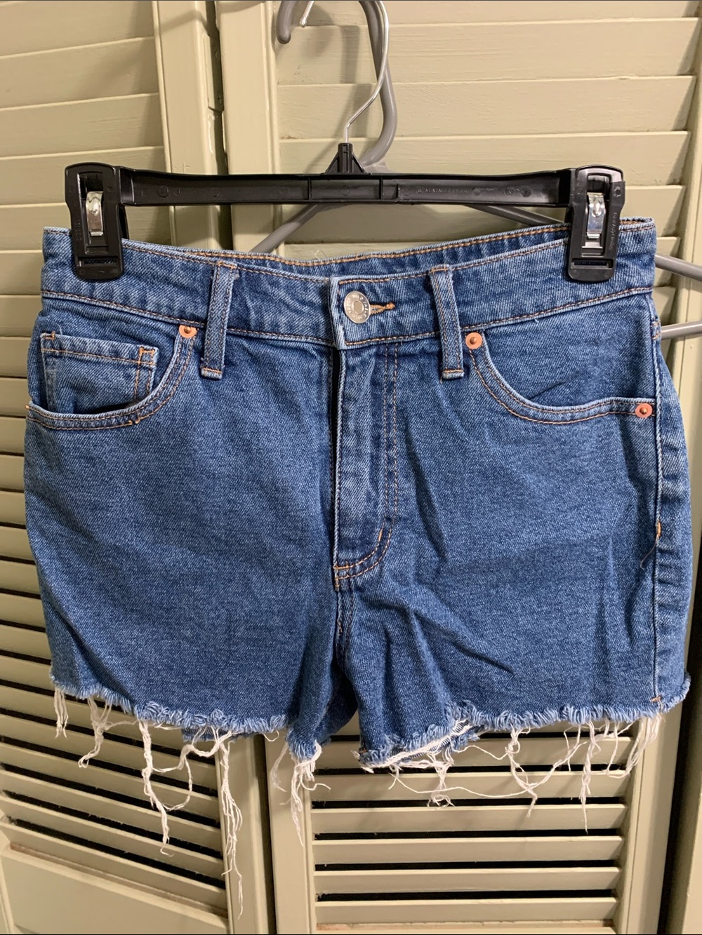 wild fable Blue Denim Frayed Hem Shorts